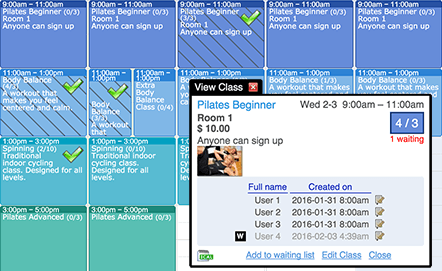 Screen schedule